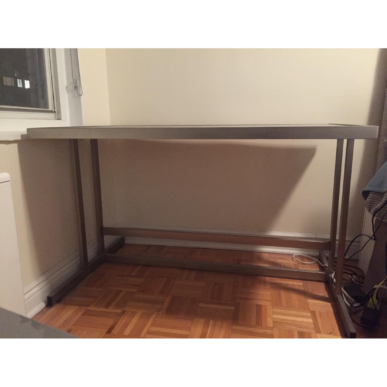 CB2 Frosted Glass Top Desk - image-2