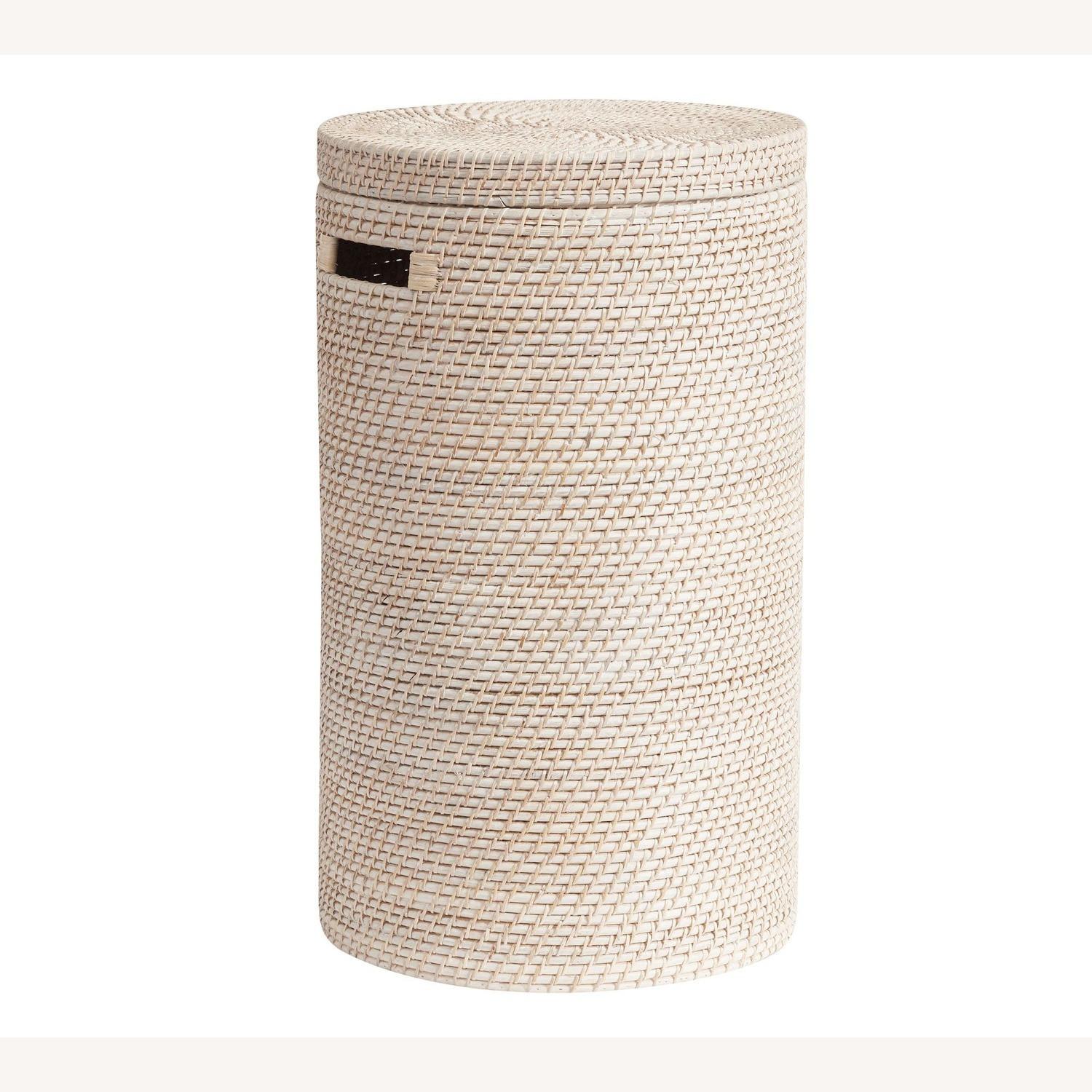 Pottery Barn Tava Handwoven Rattan Hamper - image-4
