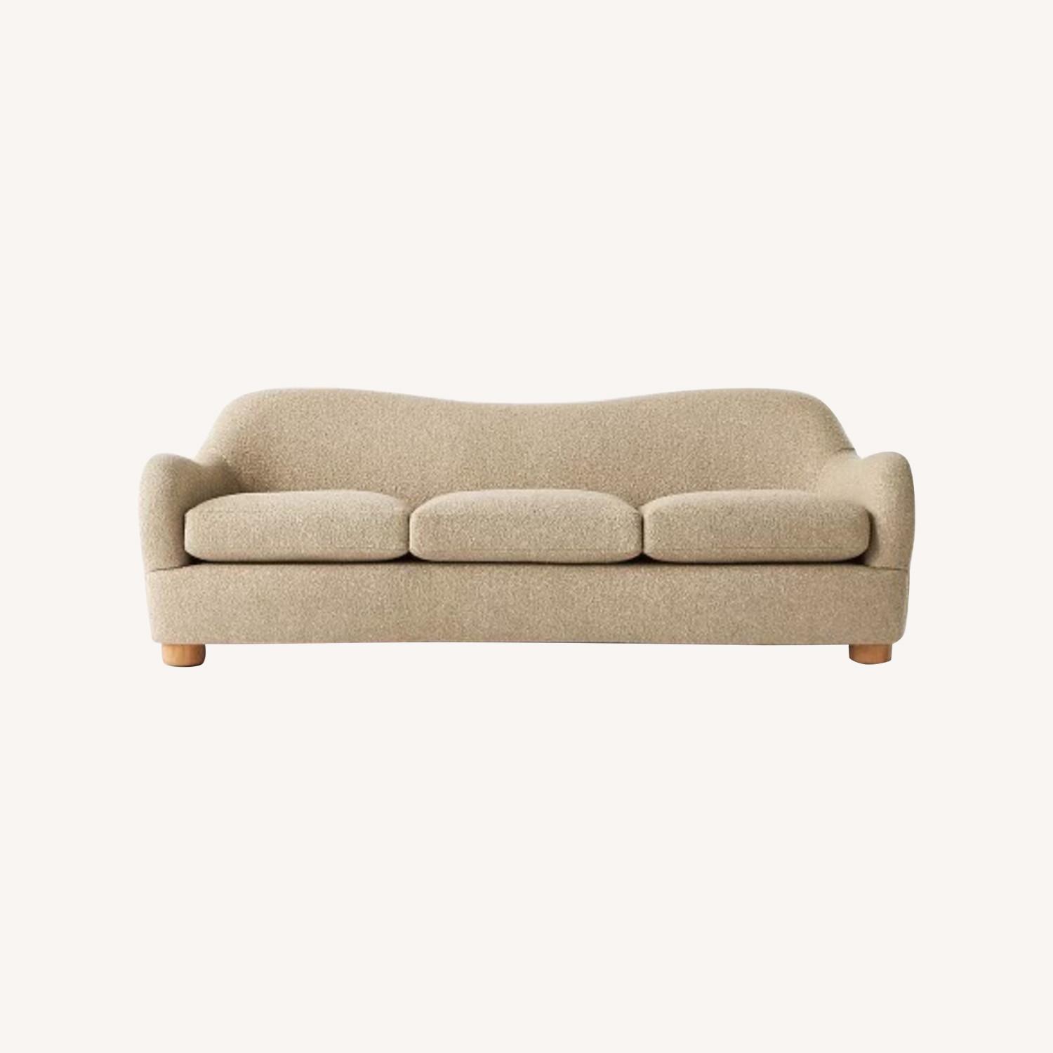 CB2 Bacio Camel Boucle Sofa - image-0