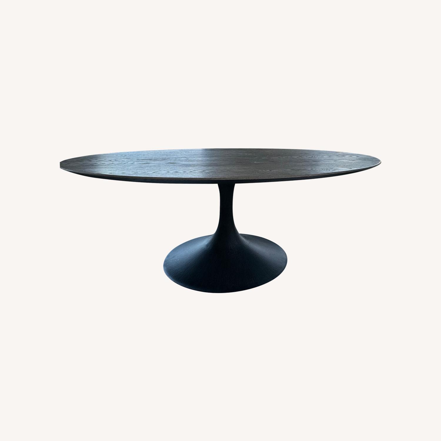 Restoration Hardware Oval Oak Dining Table - image-0