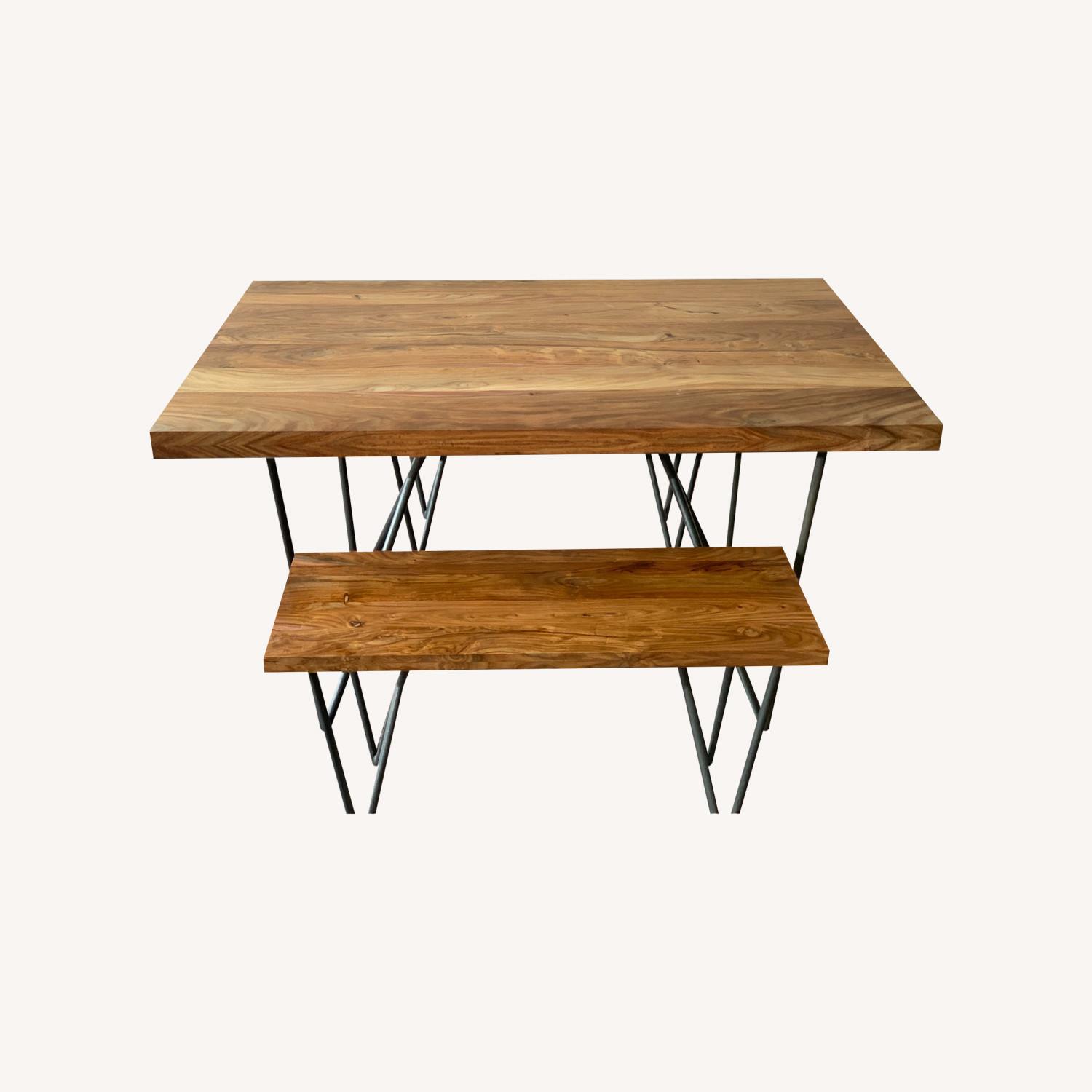 CB2 Dylan Acacia Dining Table and Bench Set - image-0