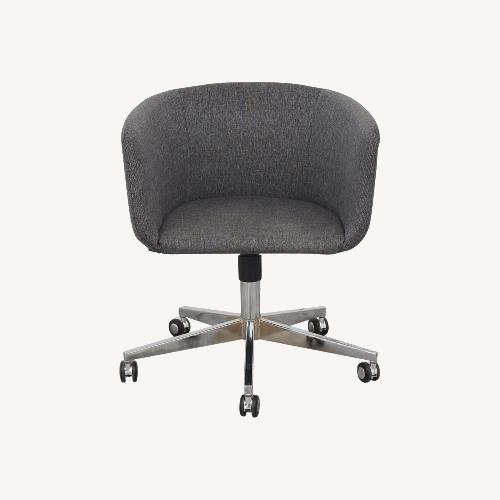 CB2 Green Velvet Office Chair AptDeco