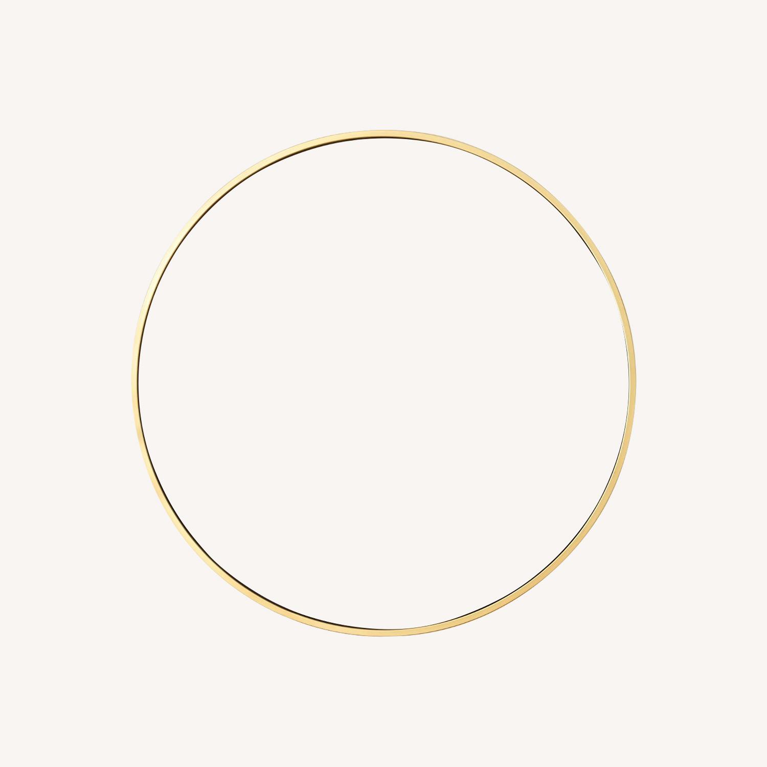 West Elm Metal Frame Round Mirror - image-0