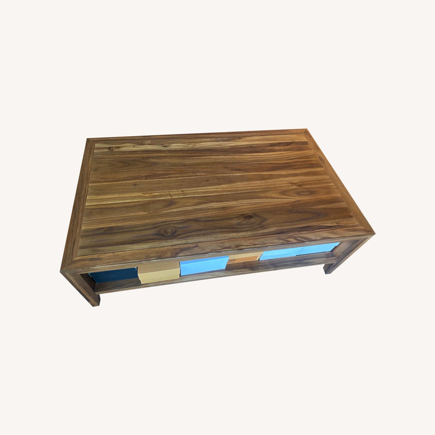 Crate & Barrel Wood Coffee Table - image-0