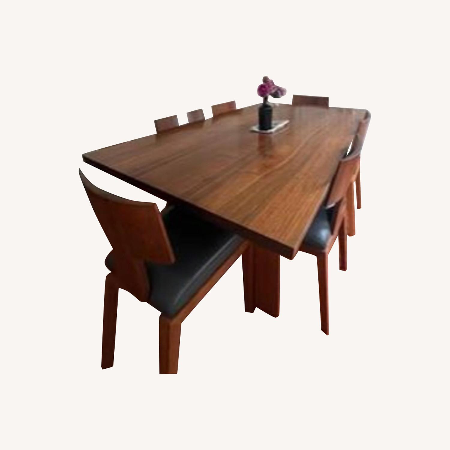 One of a Kind Walnut Dining Set - image-0