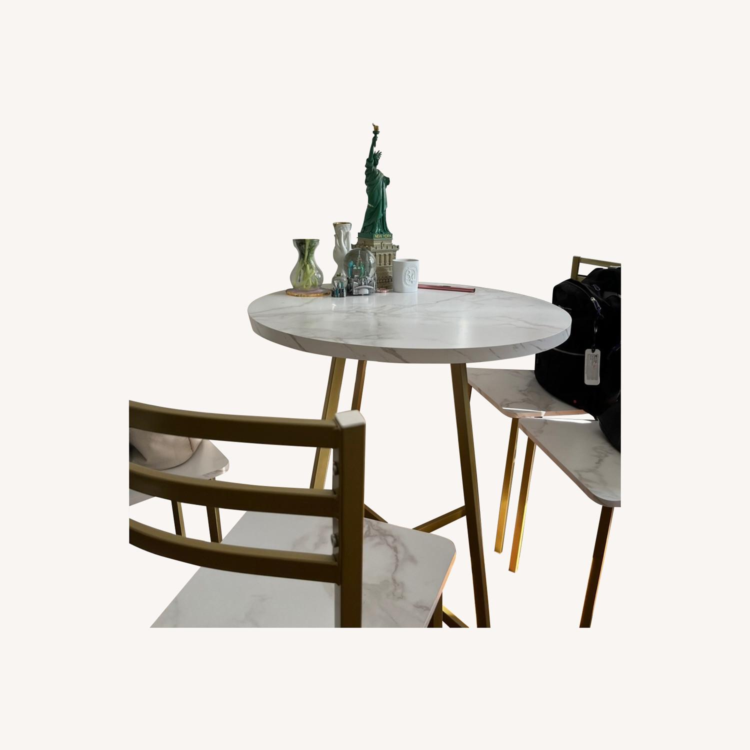 Small Round Dining Table Set for 2 - image-0