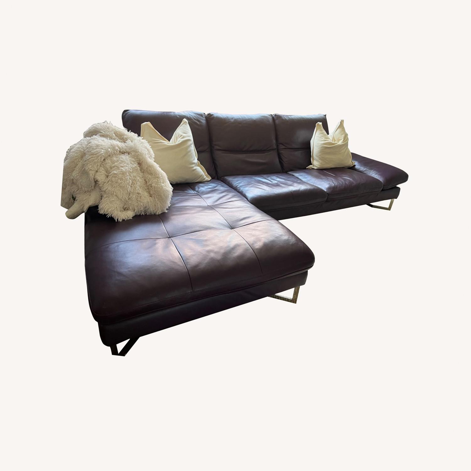 CB2 Sectional Genuine Leather - image-0