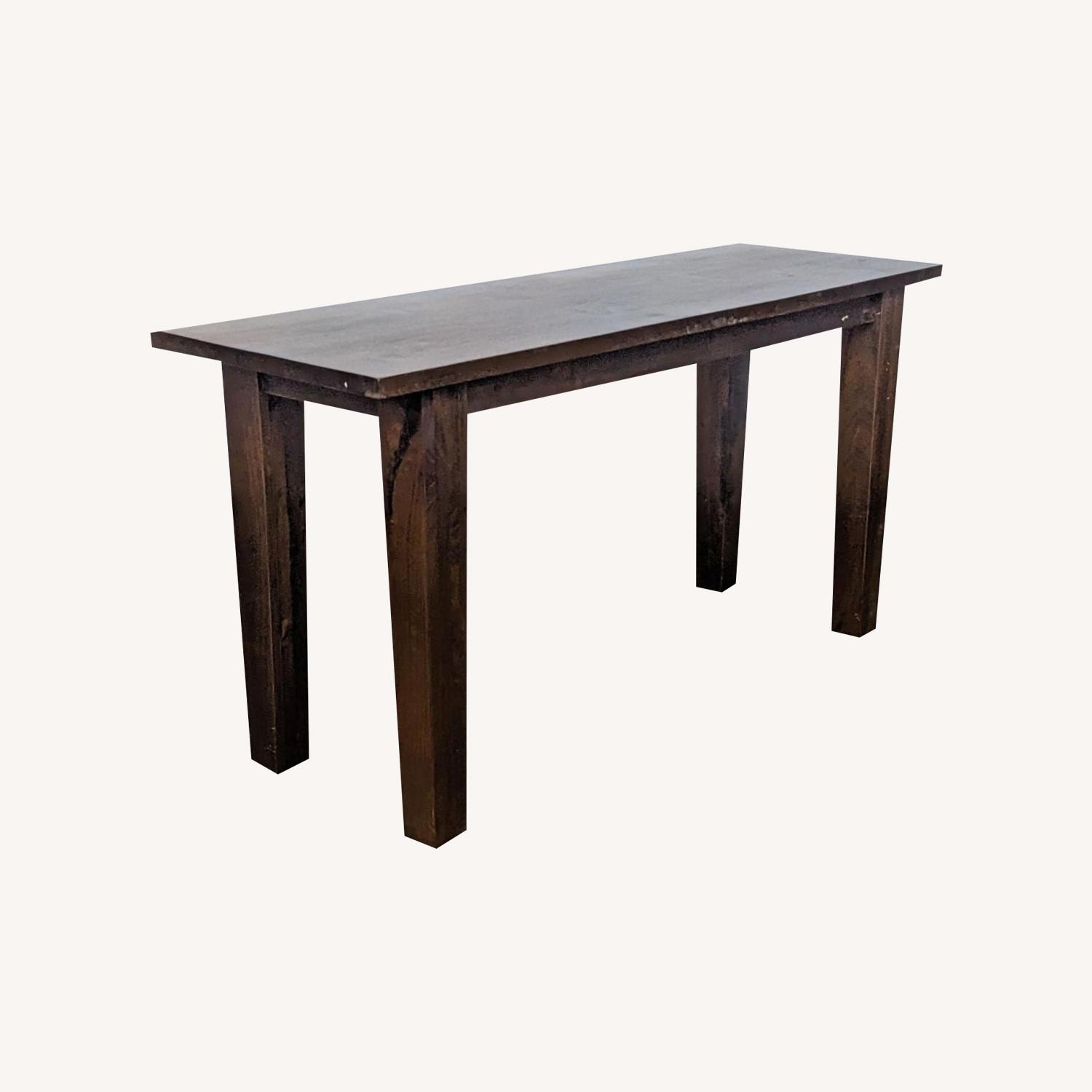 Crate and Barrel Wood Console Table - image-0