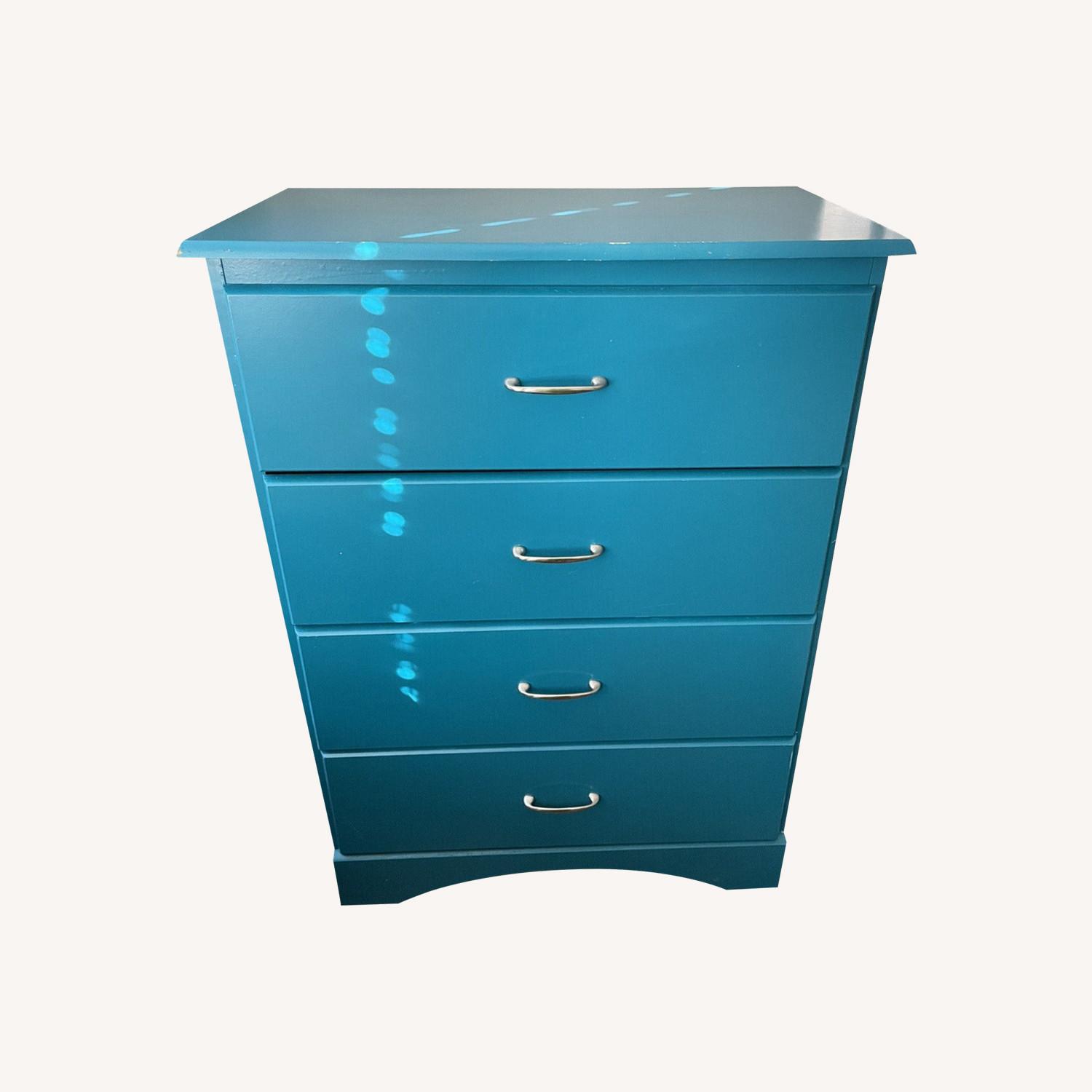 Teal Blue 4-Drawer Dresser