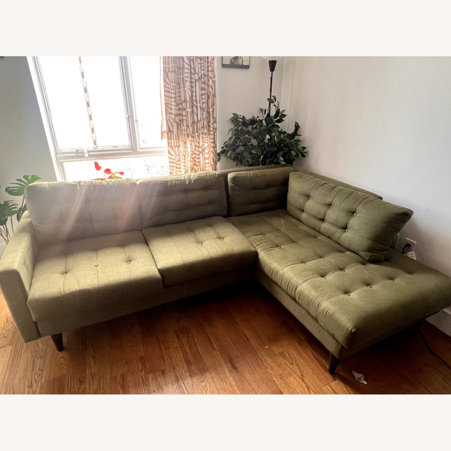 Eliot Apartment Sectional with Bumper - Olive - image-1