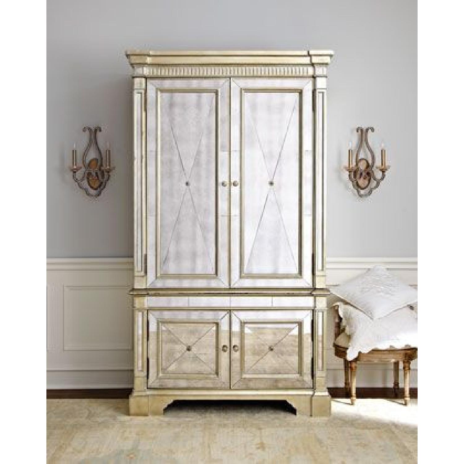 Horchow Amelia Mirrored Armoire - image-4
