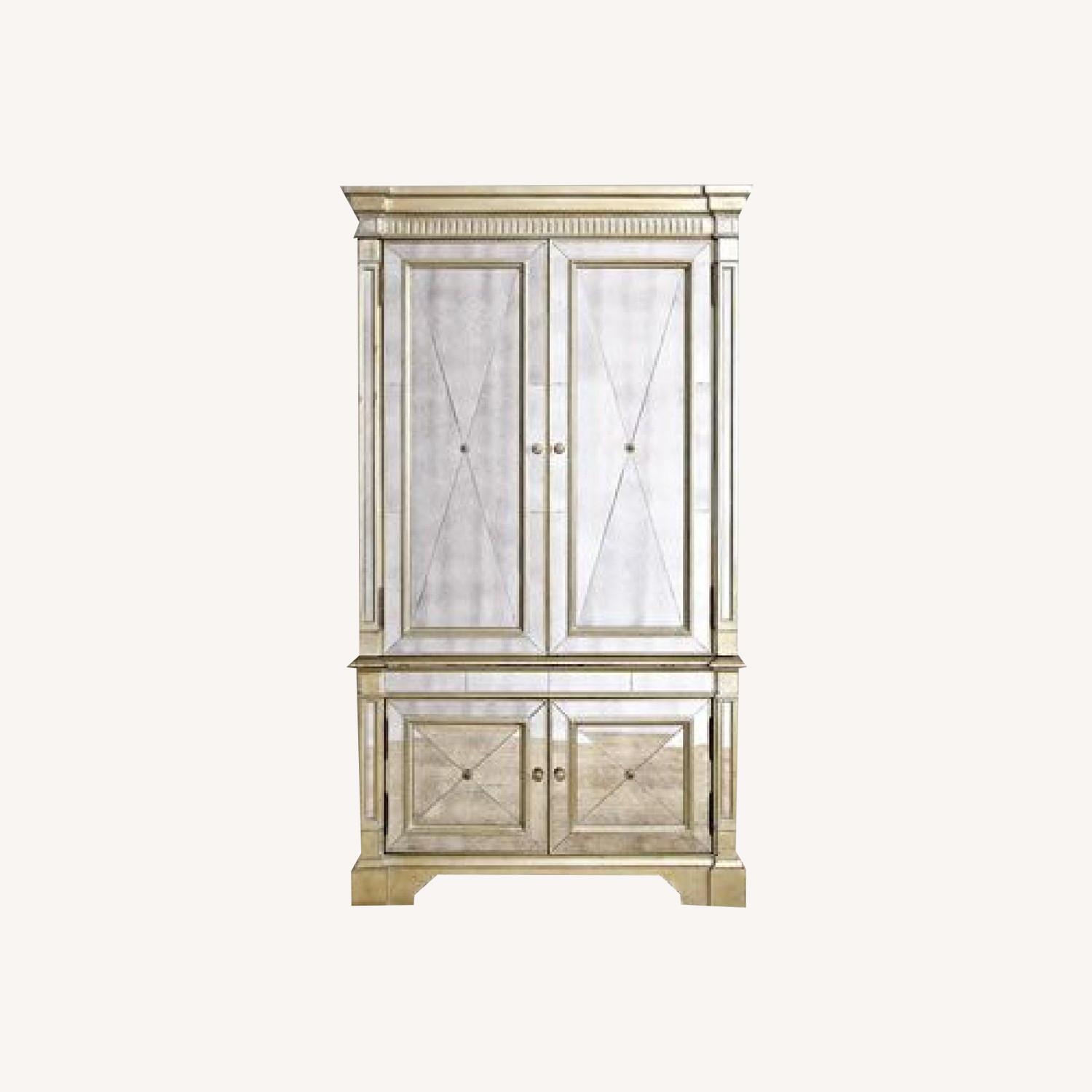 Horchow Amelia Mirrored Armoire - image-0