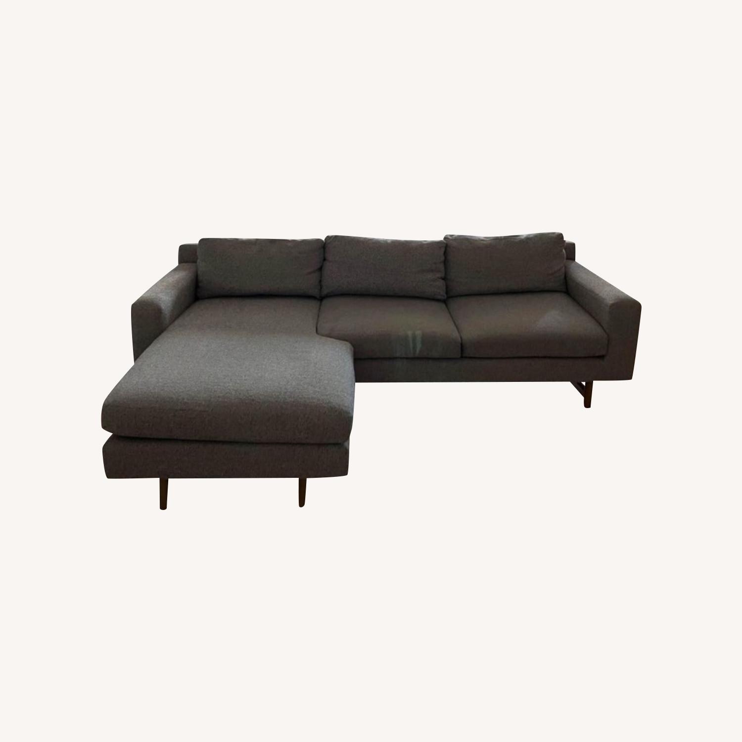 West Elm Pearl Gray Eddy Sectional Sofa - image-0