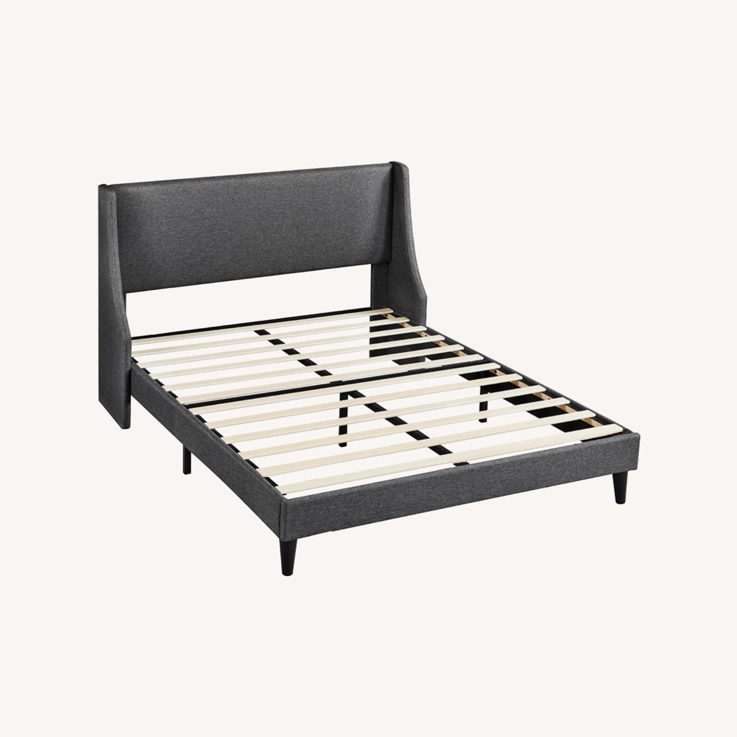 Queen Linen Upholstered Bedframe - image-0