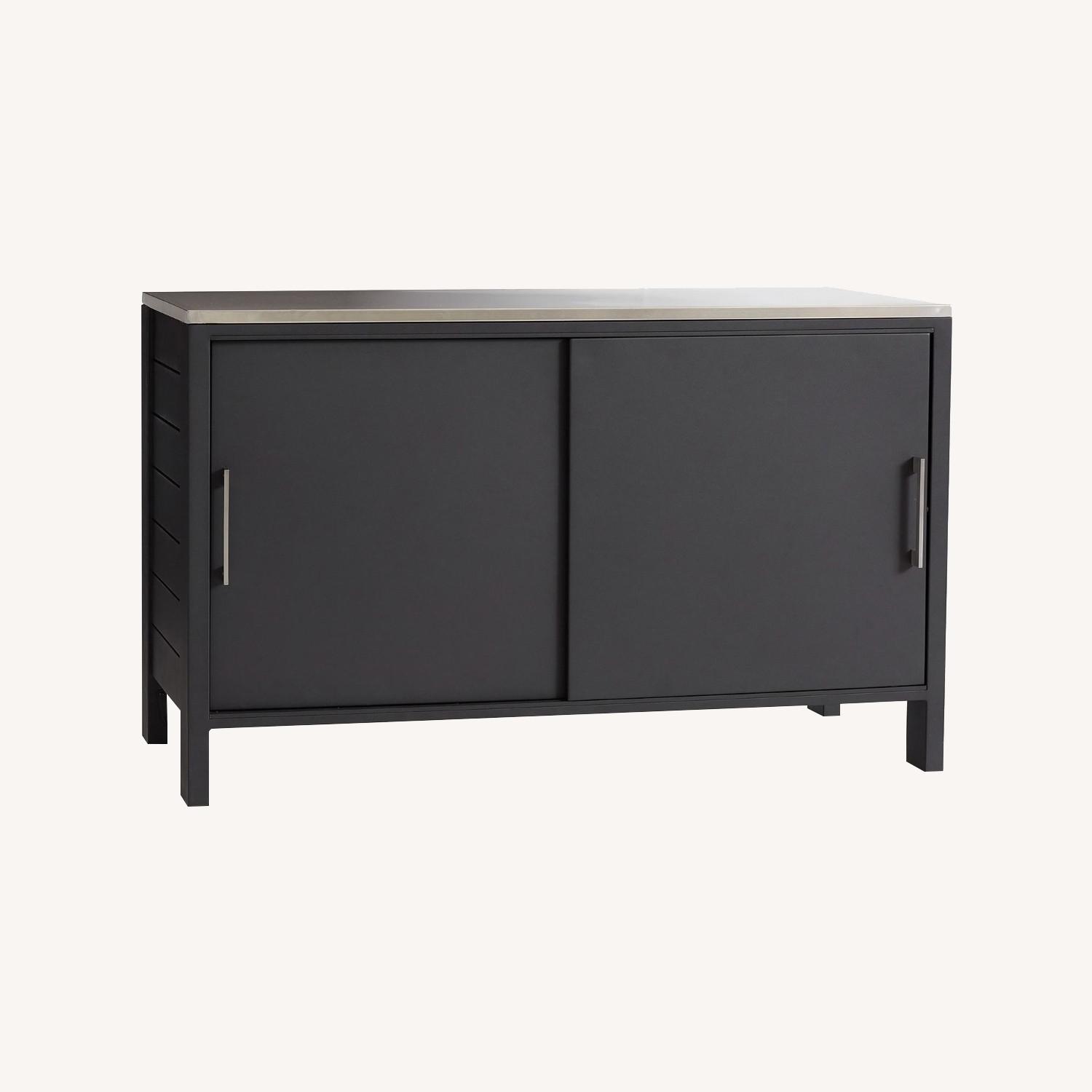 Pottery Barn Malibu Outdoor Metal Kitchen Double Cabinet - image-0