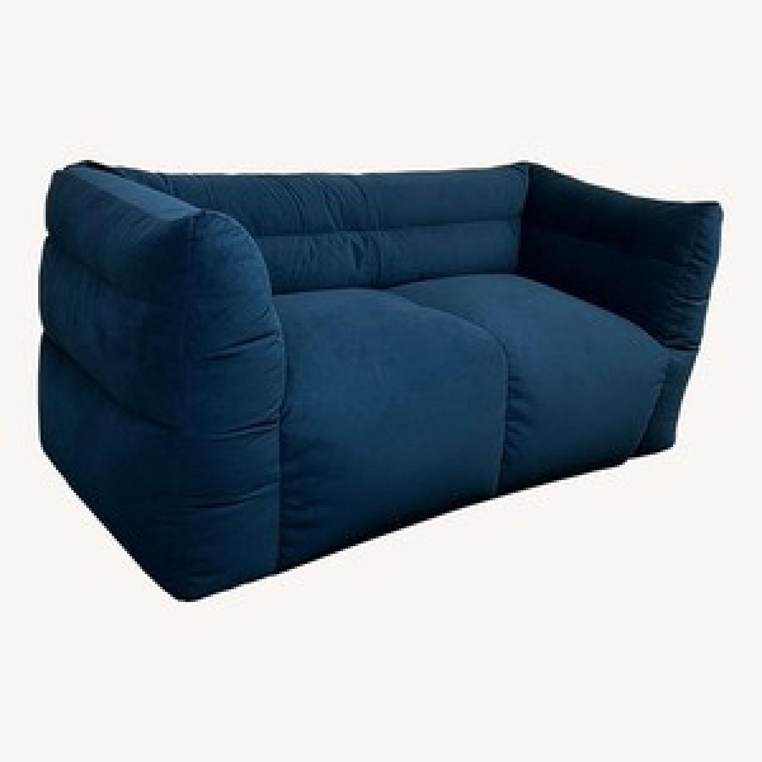 West Elm Carmen Performance Velvet Beanbag Sofa - image-2