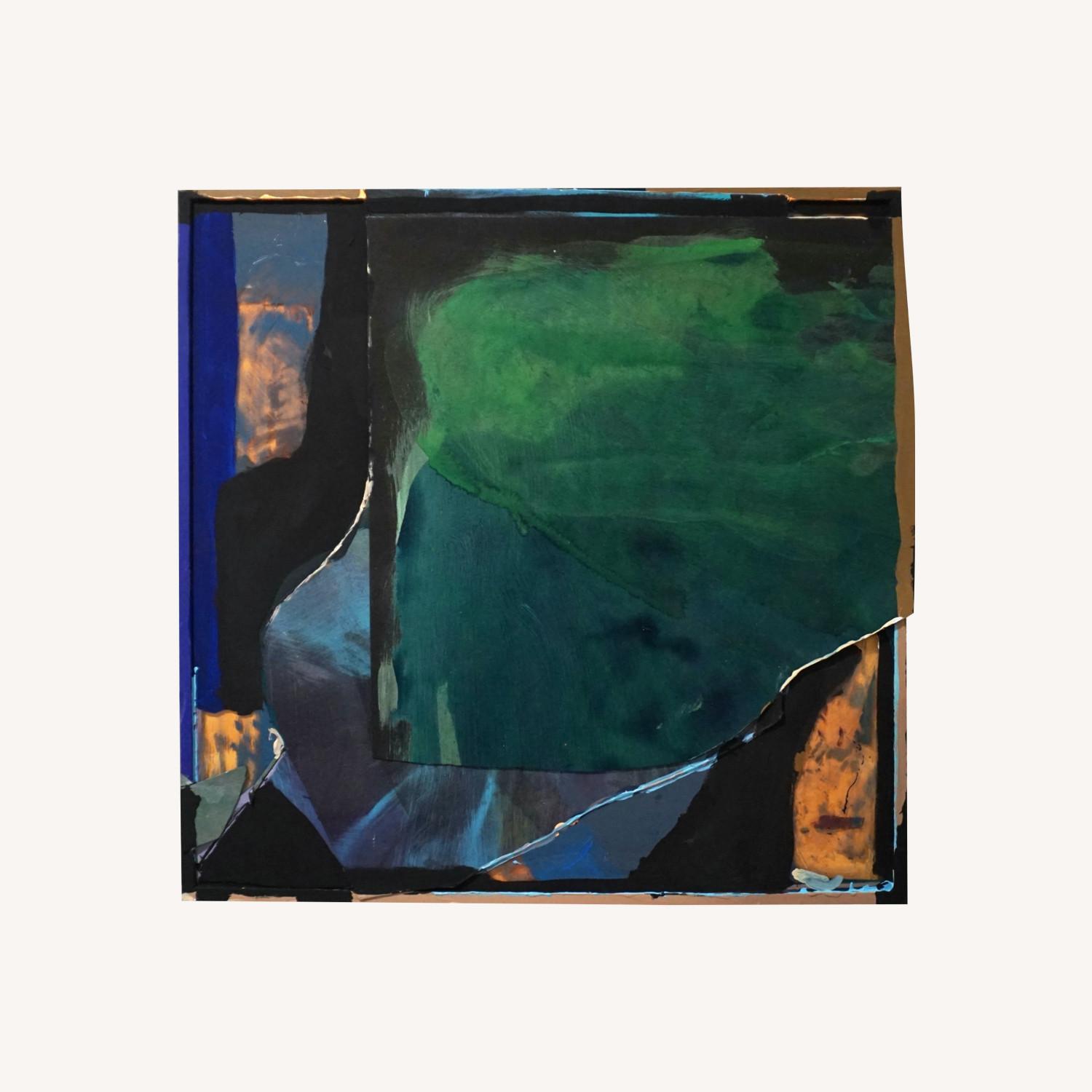 Mixed Media Deconstructed Abstract Frame Painting - image-0