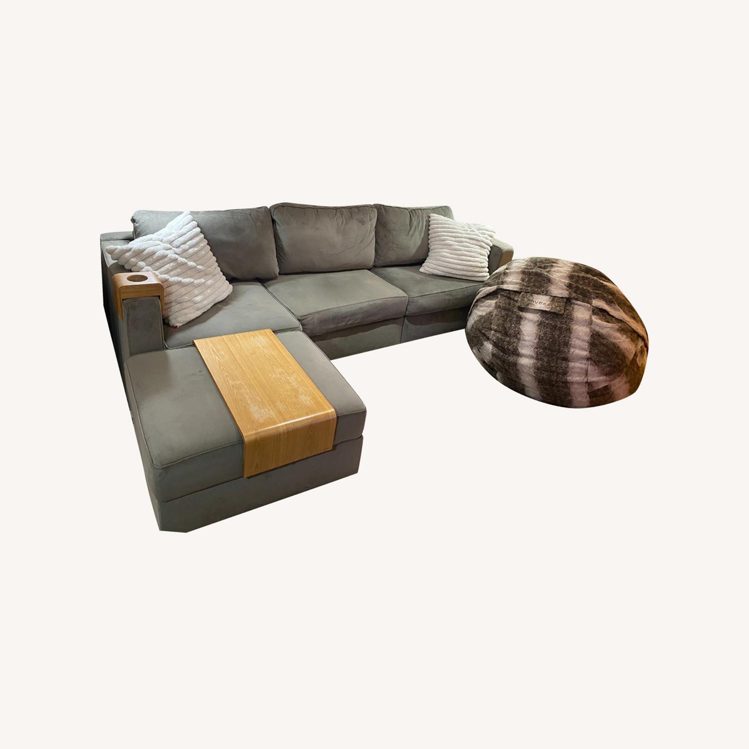 LoveSac Sectional with Extras - image-0