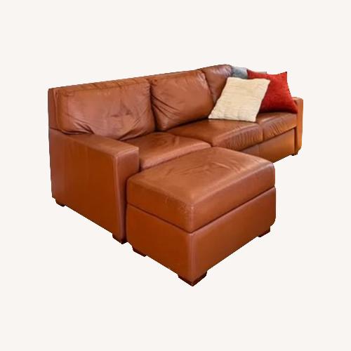 Feather Stanton Leather Sofa AptDeco