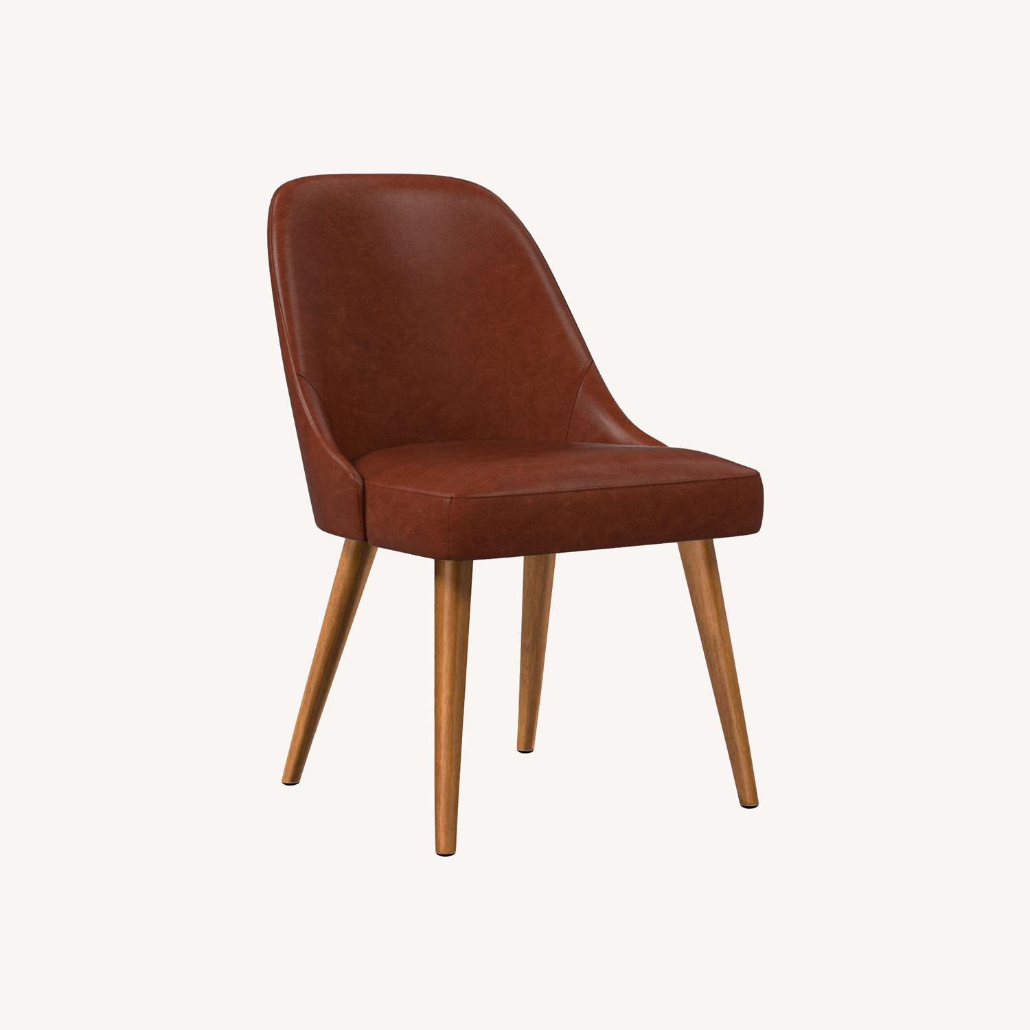 West Elm Mid-Century Leather Dining Chair - image-0
