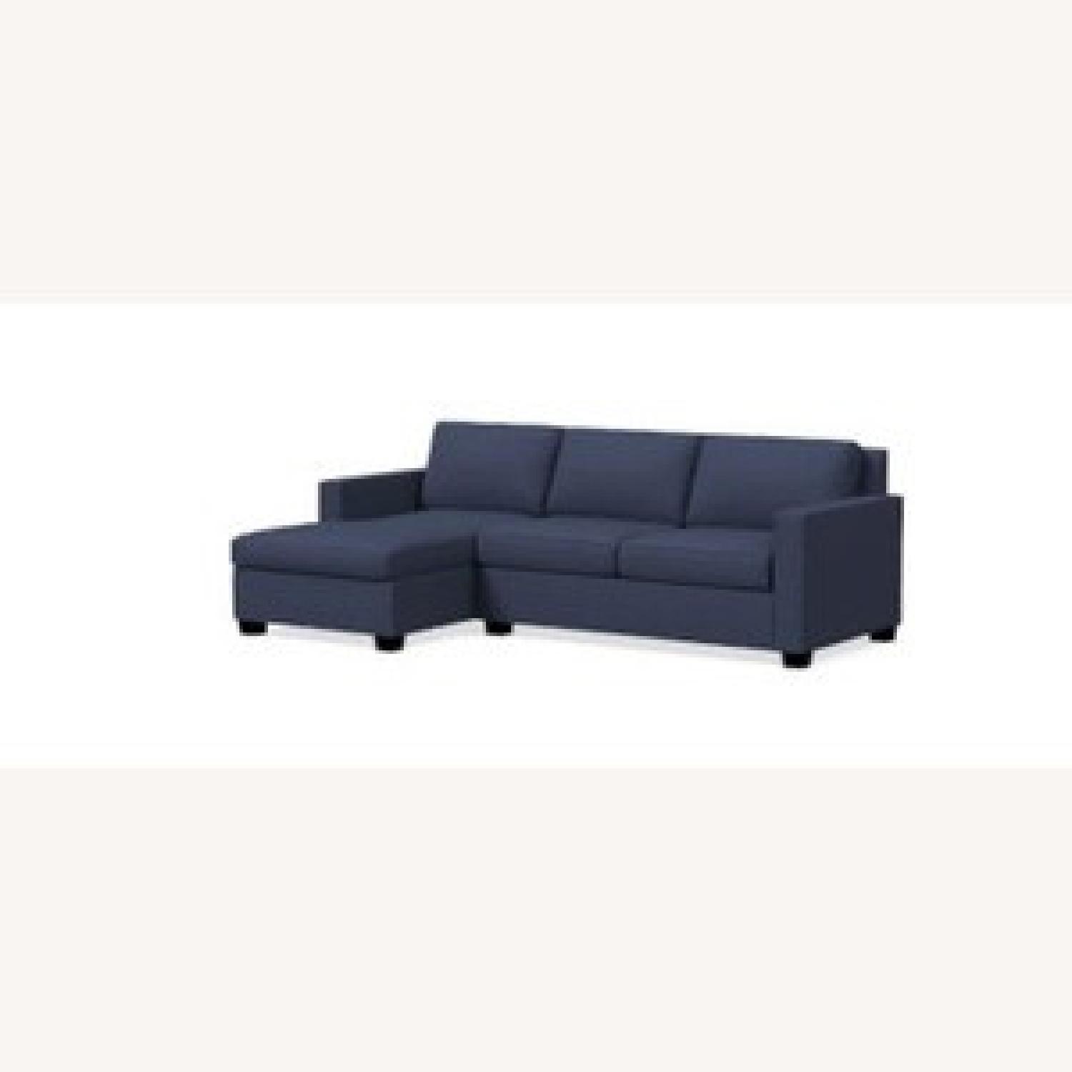 West Elm Henry Sofa Sleeper with Chaise Storage - image-3