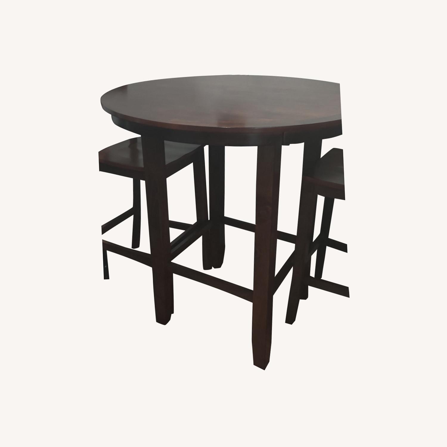 Bob's Discount Tall Round Dining Room Set - image-0