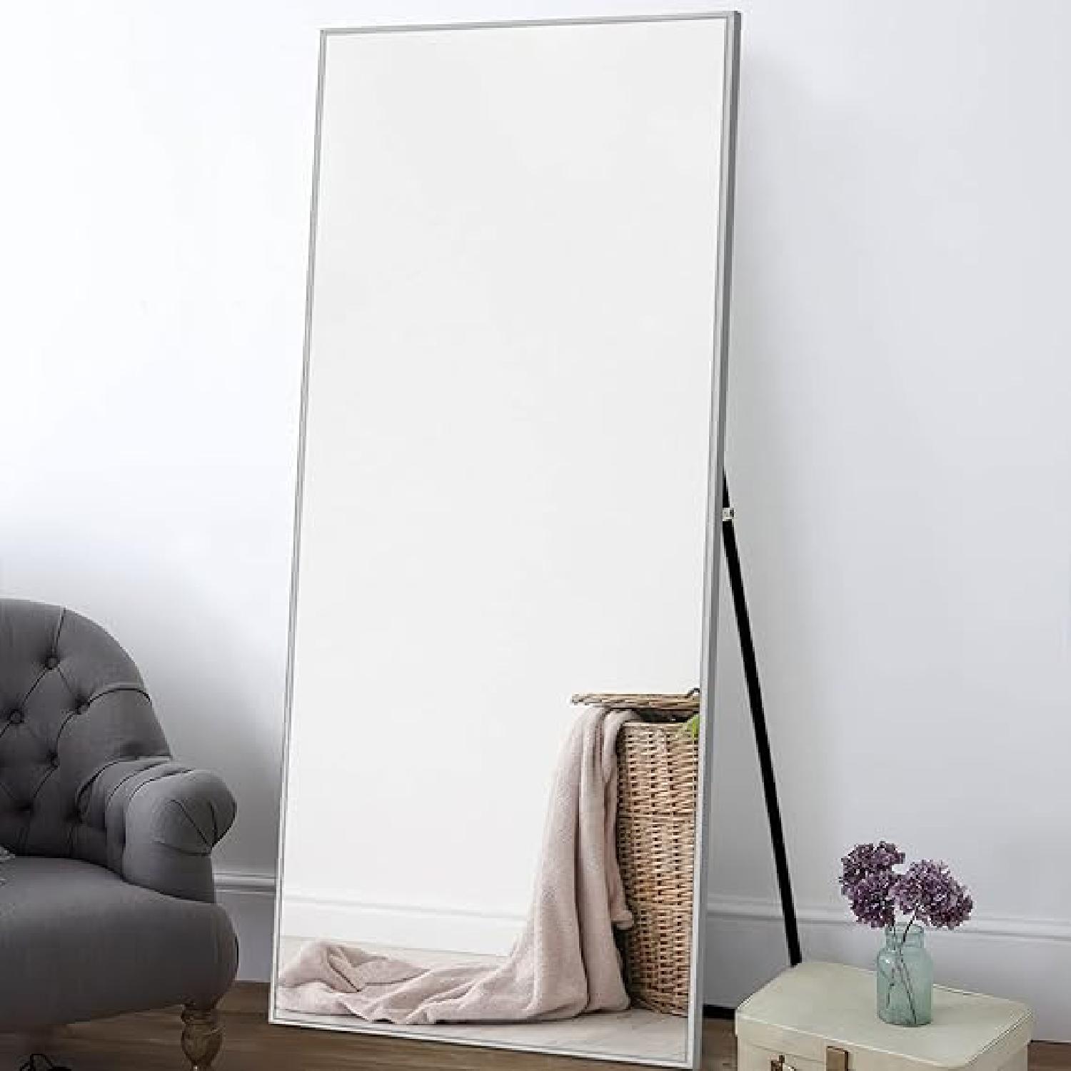 KIAYACI Silver Standing Floor Mirror - image-0
