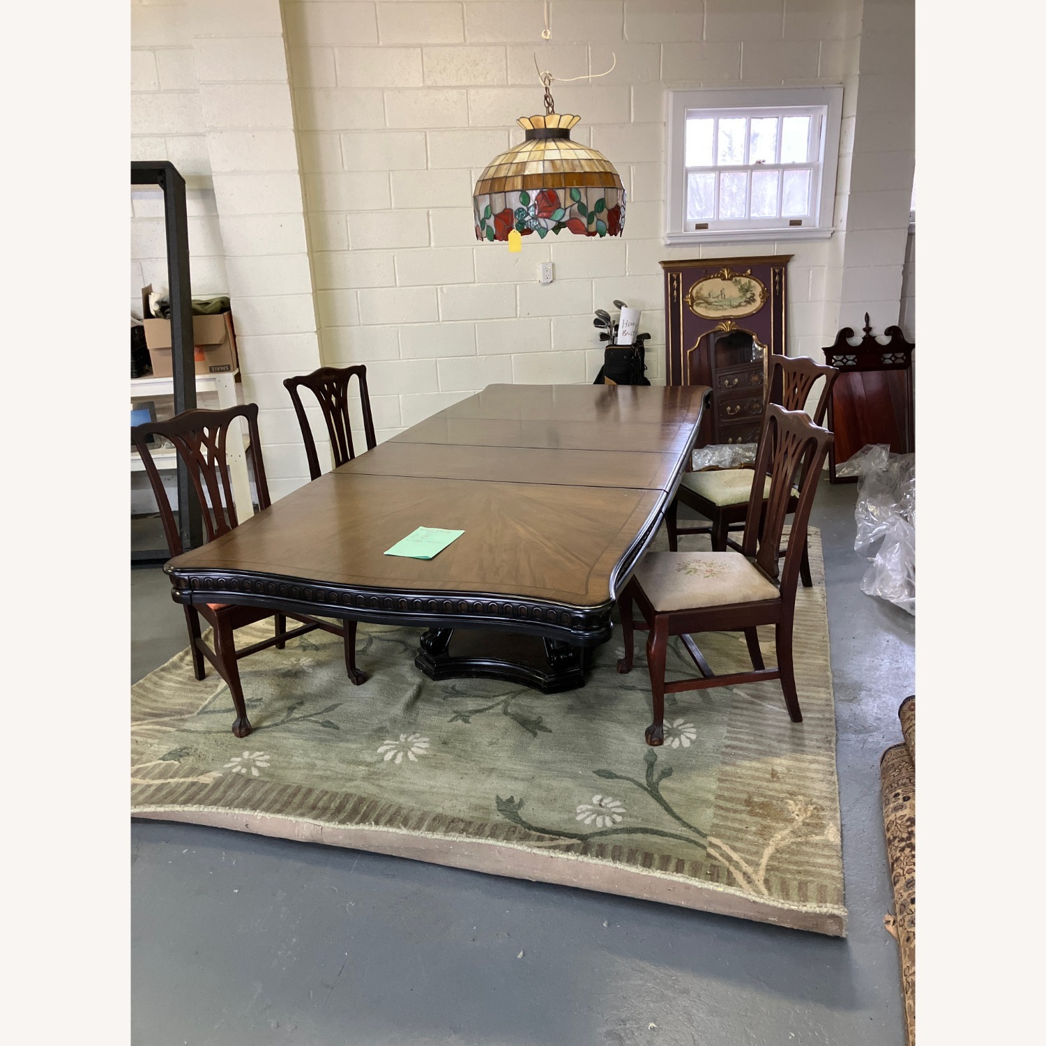 Bradford Heights Pedestal Dining Table w Leaves - image-0