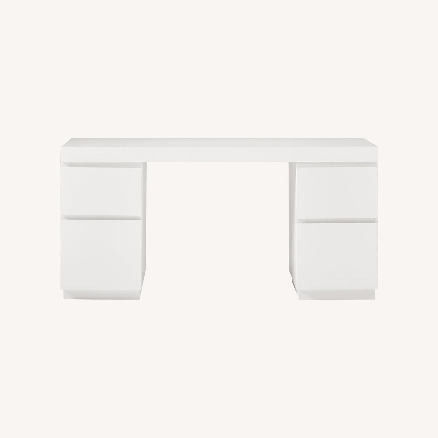 West Elm Parsons 2 File Cabinets & Desk Set (62") - image-0