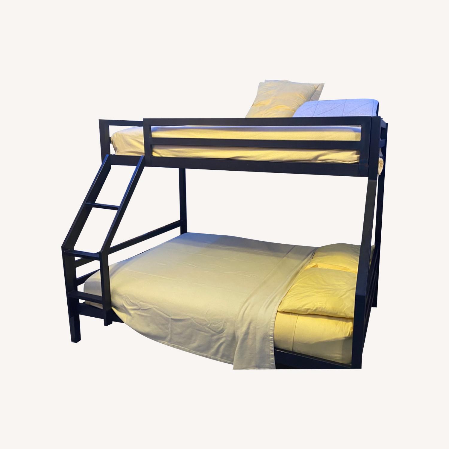 Fort Bunk Bed (Full Size W Twin) Desk & Bookshelf - image-0