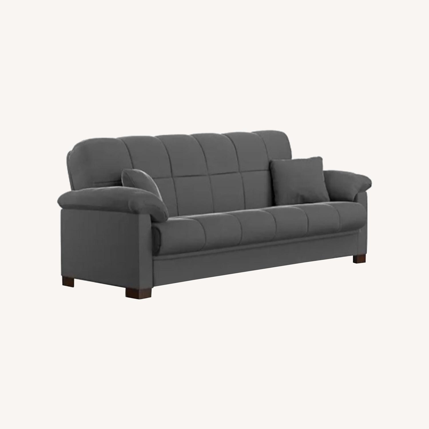 Handy Living Gray Futon Couch - image-0