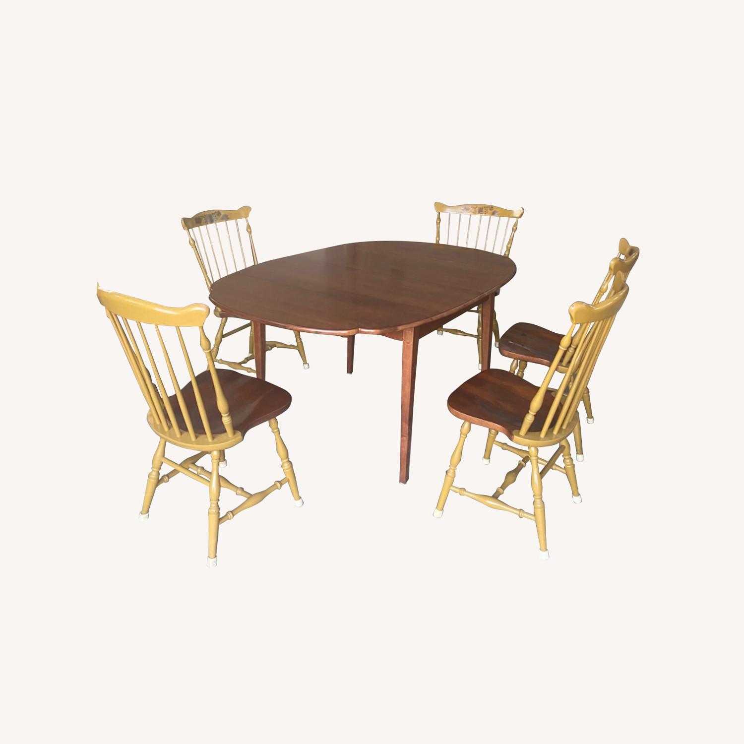 Set of Vintage Hitchcock Maple Dining Arm Chairs