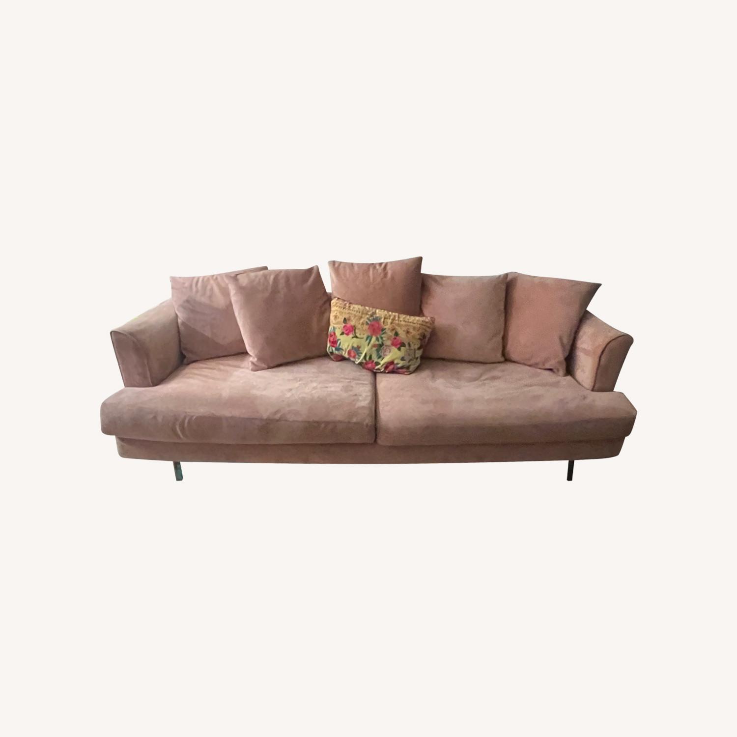 Joybird Blush Velvet Aime Sofa - image-0