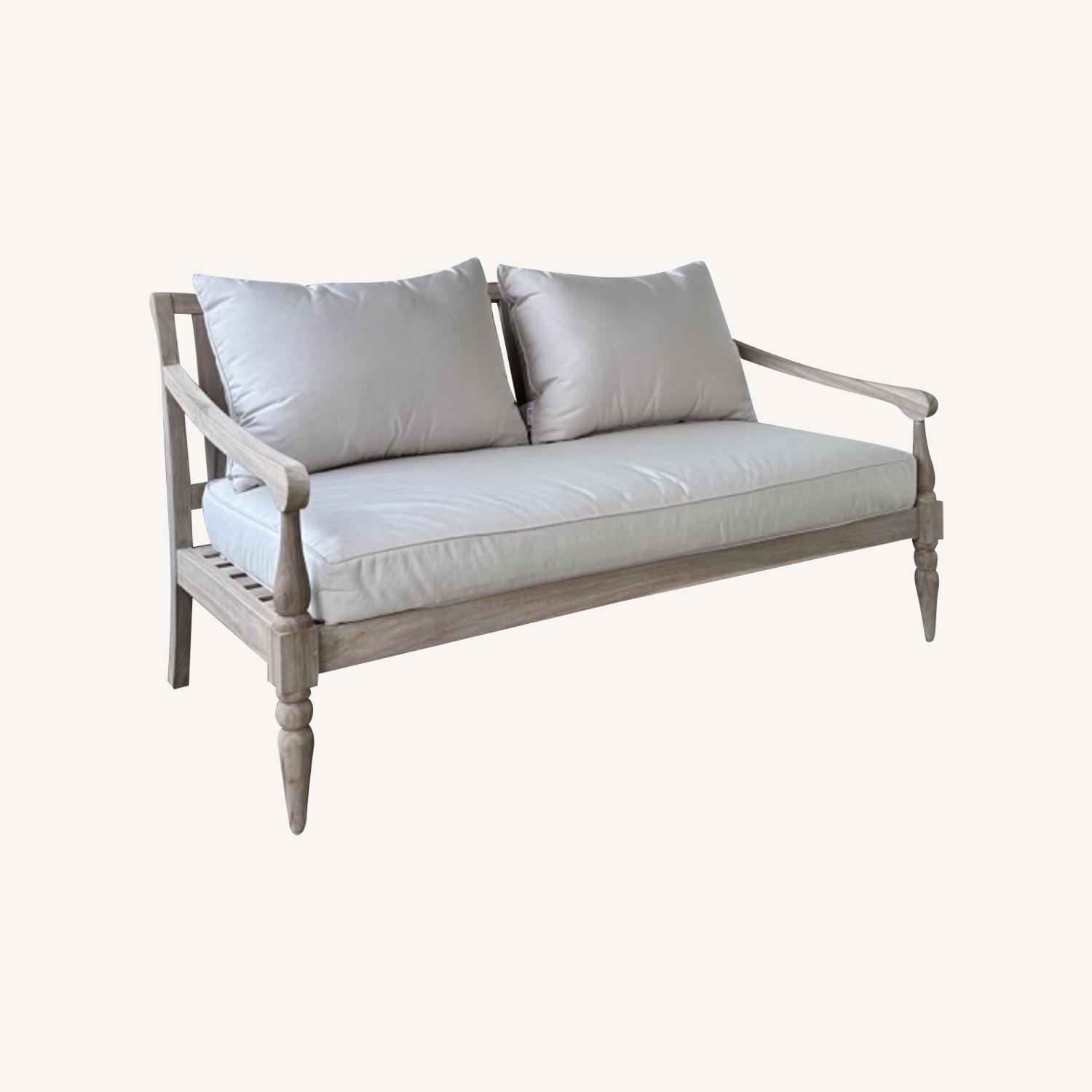 Anthropologies Terrain Shoreham Teak Sofa - image-0