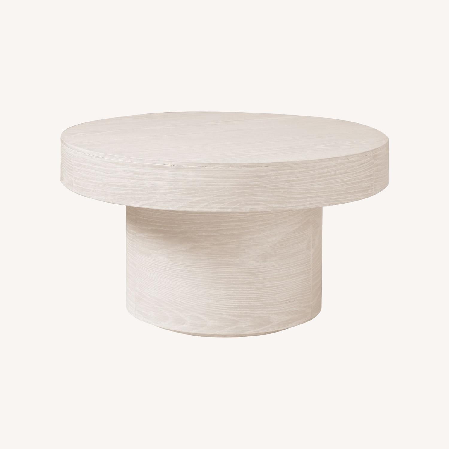 West Elm Volume Round Pedestal Coffee Table (30") - image-0