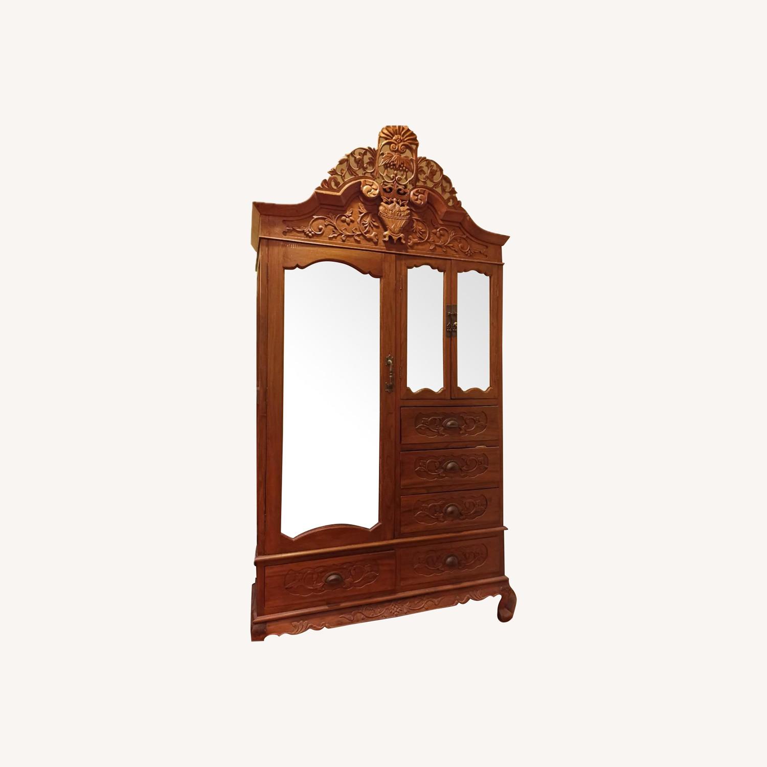 Taylor Made Custom Vintage Armoire w Ornate Custom Carving - image-0