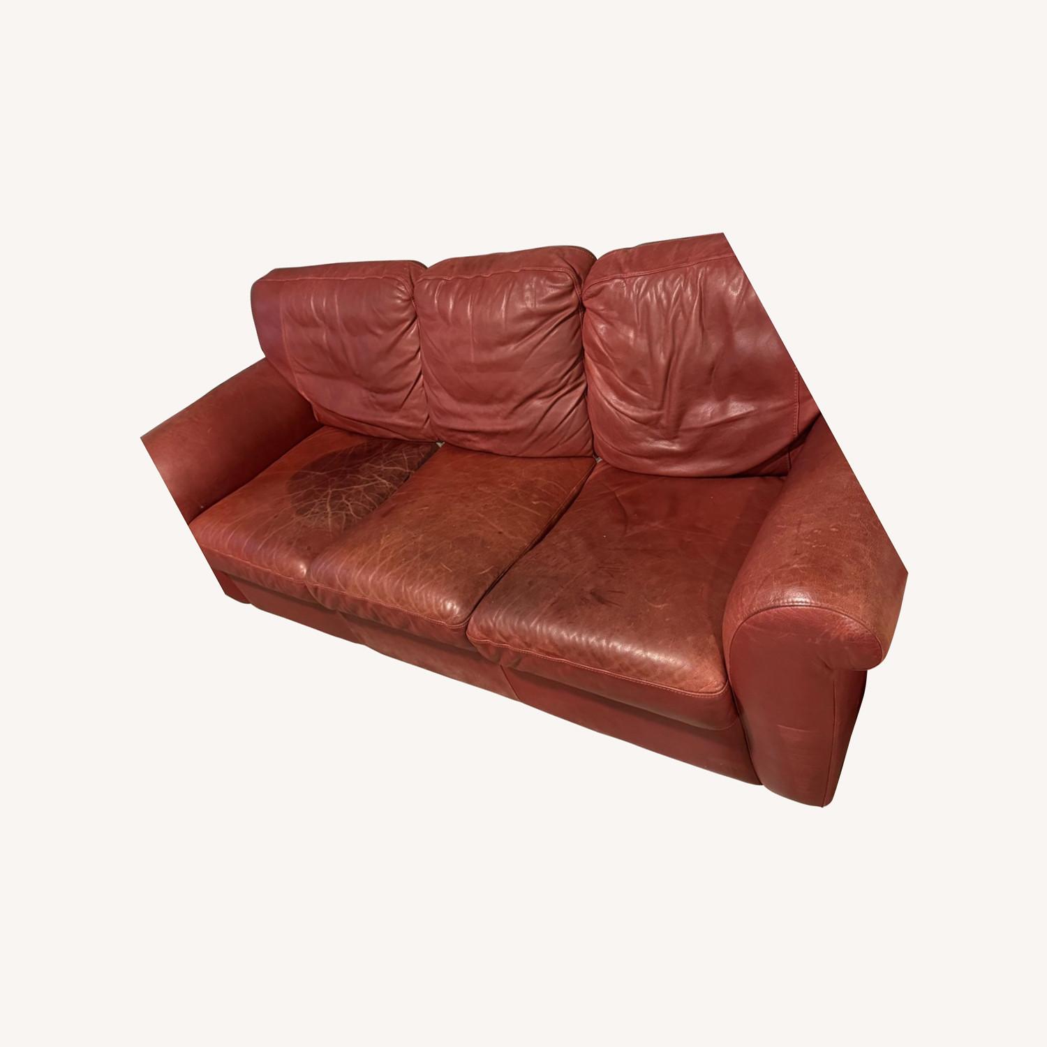 Natuzzi Leather Couch - image-0
