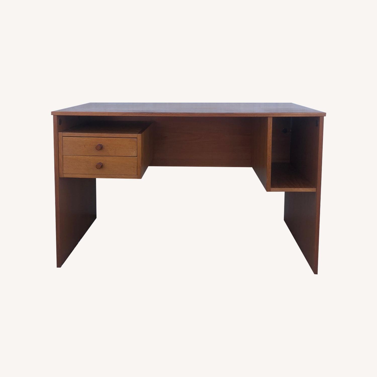 Danish Modern Teak Two Drawer Desk - image-0