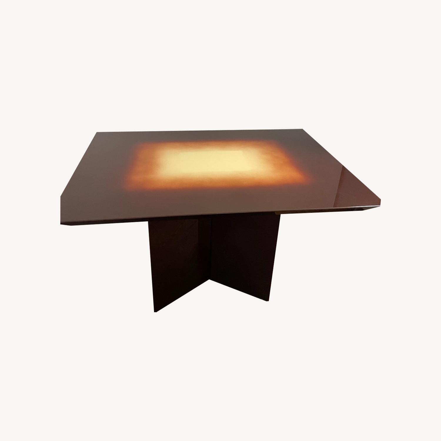Table Throw Radiating Gradient Vintage Gradient Lacquer Table - AptDeco