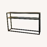 Slim Glass & Metal Entry Table