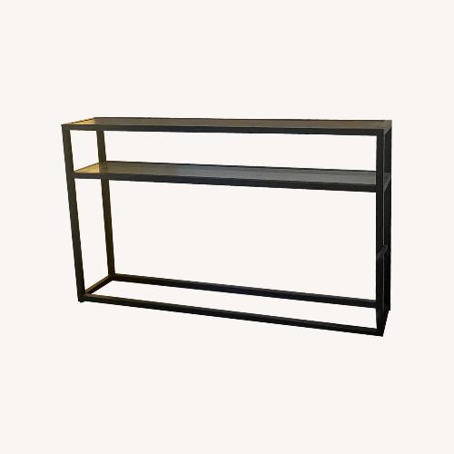 Used Slim Glass & Metal Entry Table for sale on AptDeco
