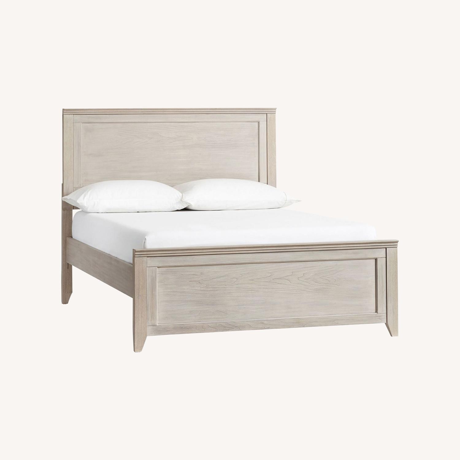 Pottery Barn Hampton Twin Bed, Brushed Fog - image-0