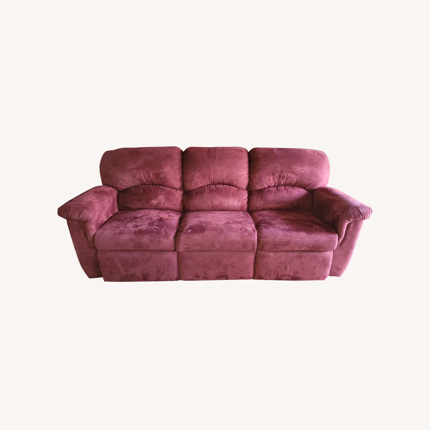 La Z Boy Double Reclining Sofa Aptdeco