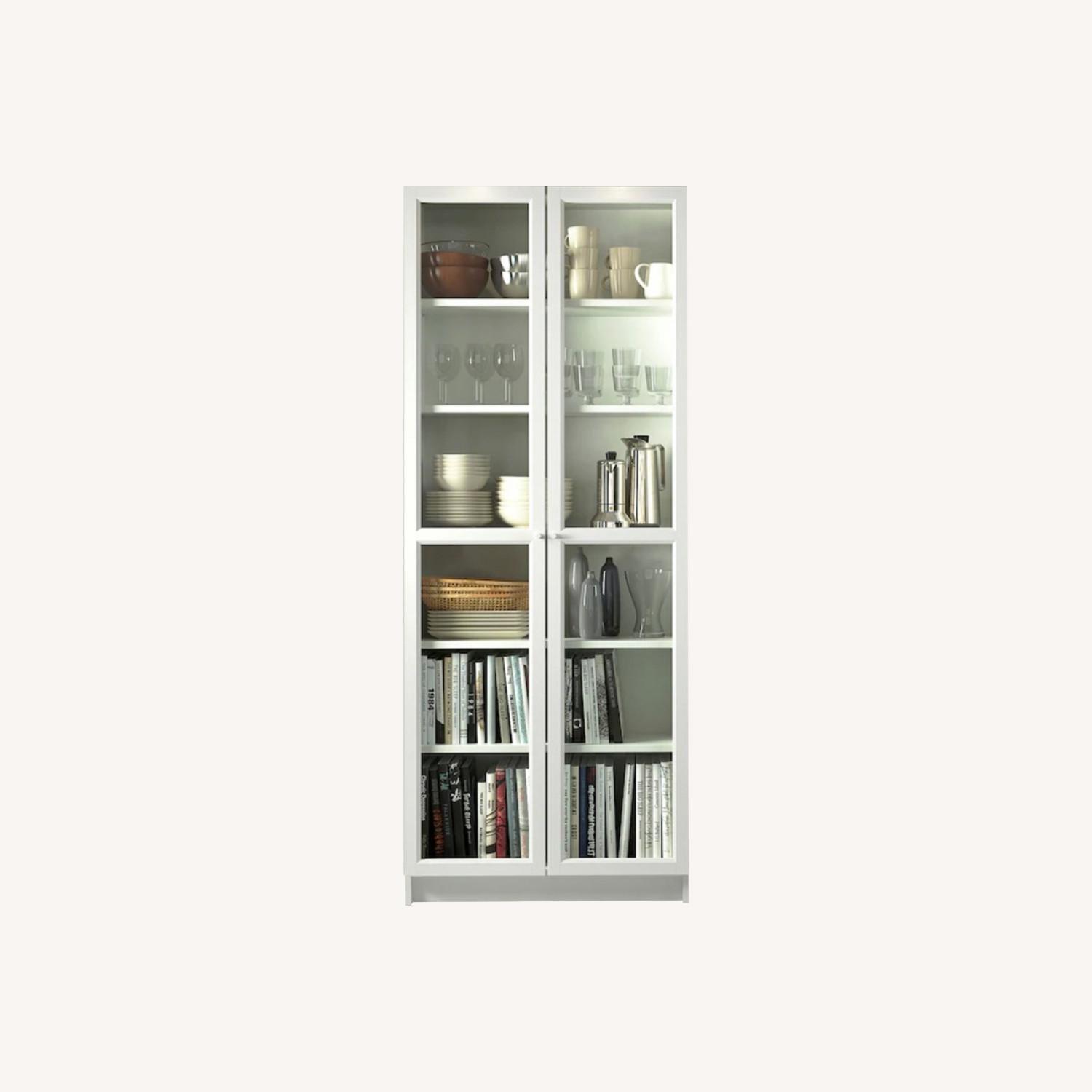 IKEA Billy Oxberg Bookcase with Glass Doors - image-0