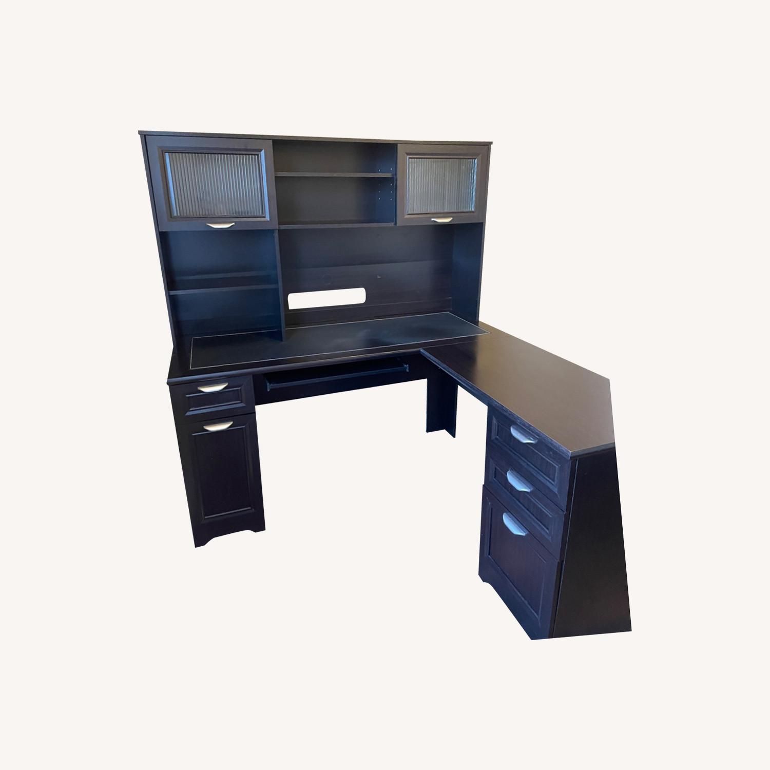 Realspace L-Shaped Desk & Hutch - image-0