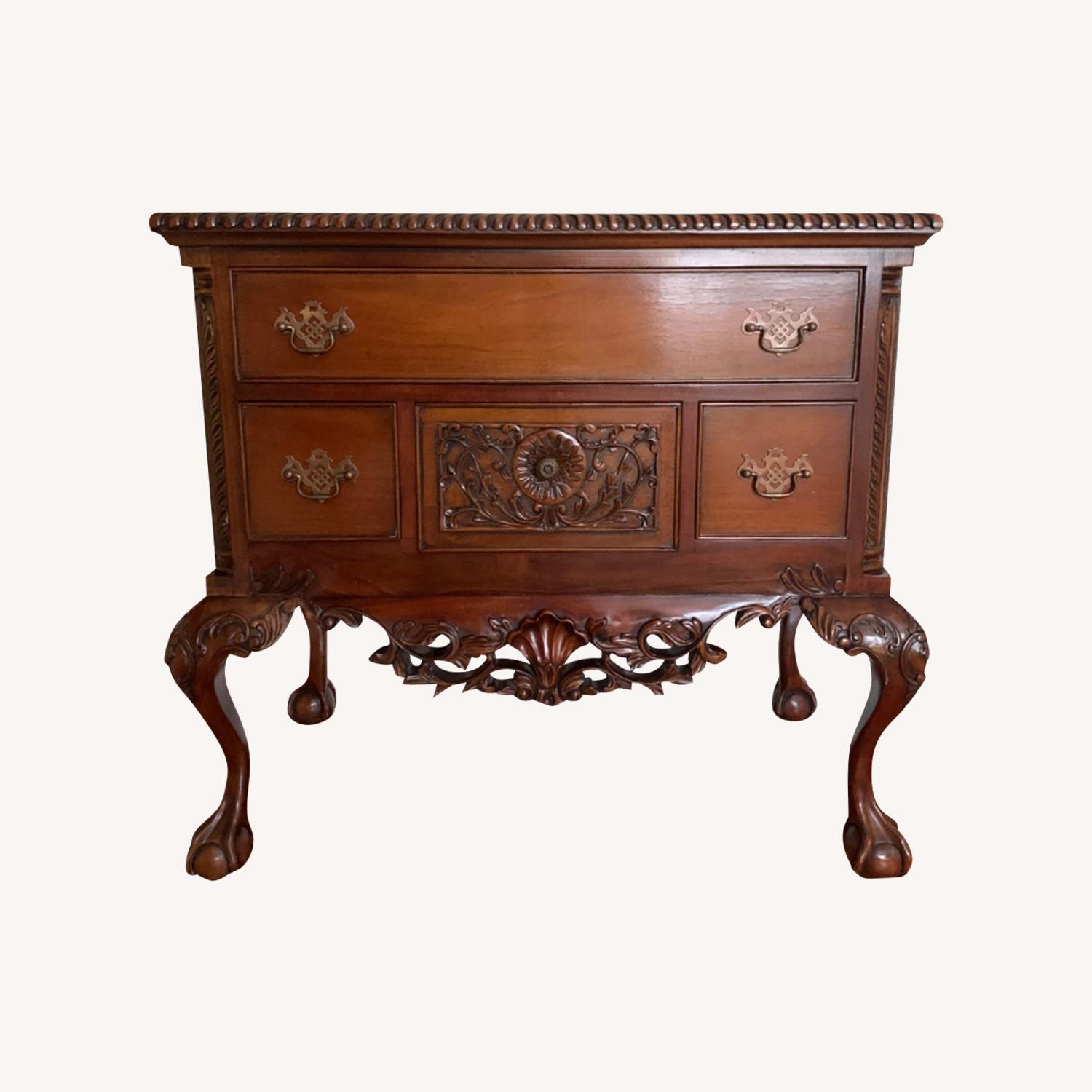 Mid-century Modern Wooden Side Drawer - image-0