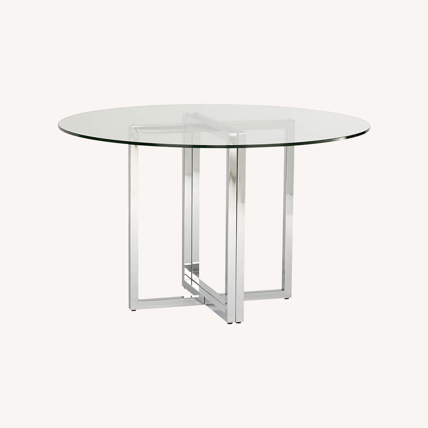 CB2 SILVERADO Chrome 47" Round Dining Table - image-0