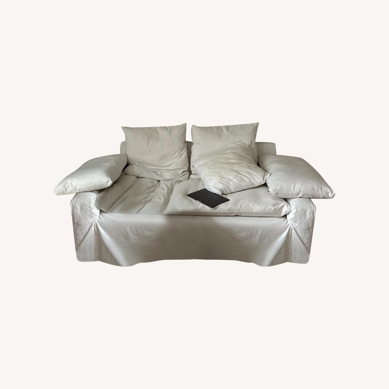Crate & Barrel Ever Slipcover Sofa - image-0