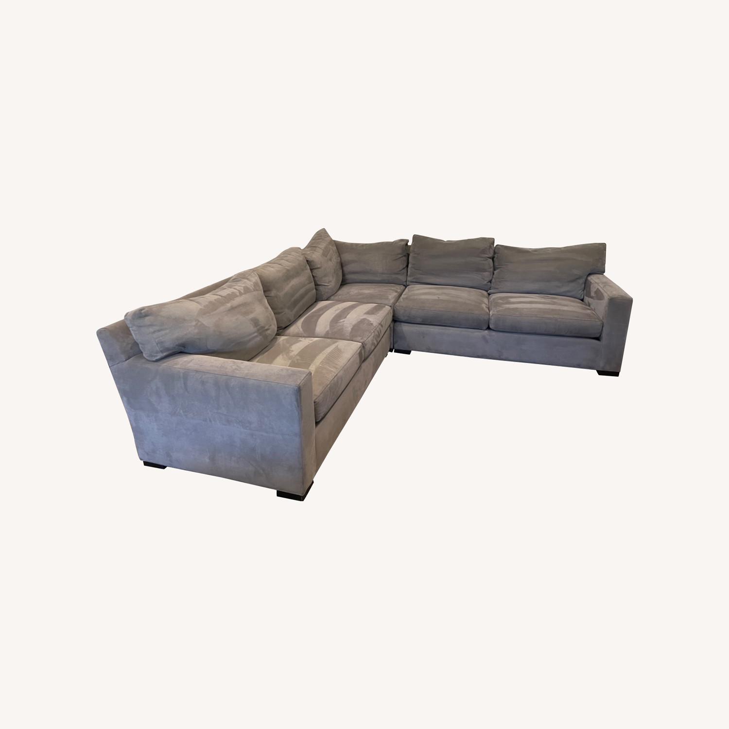 Crate & Barrel 3Pc Axis Sectional Nickel - image-0