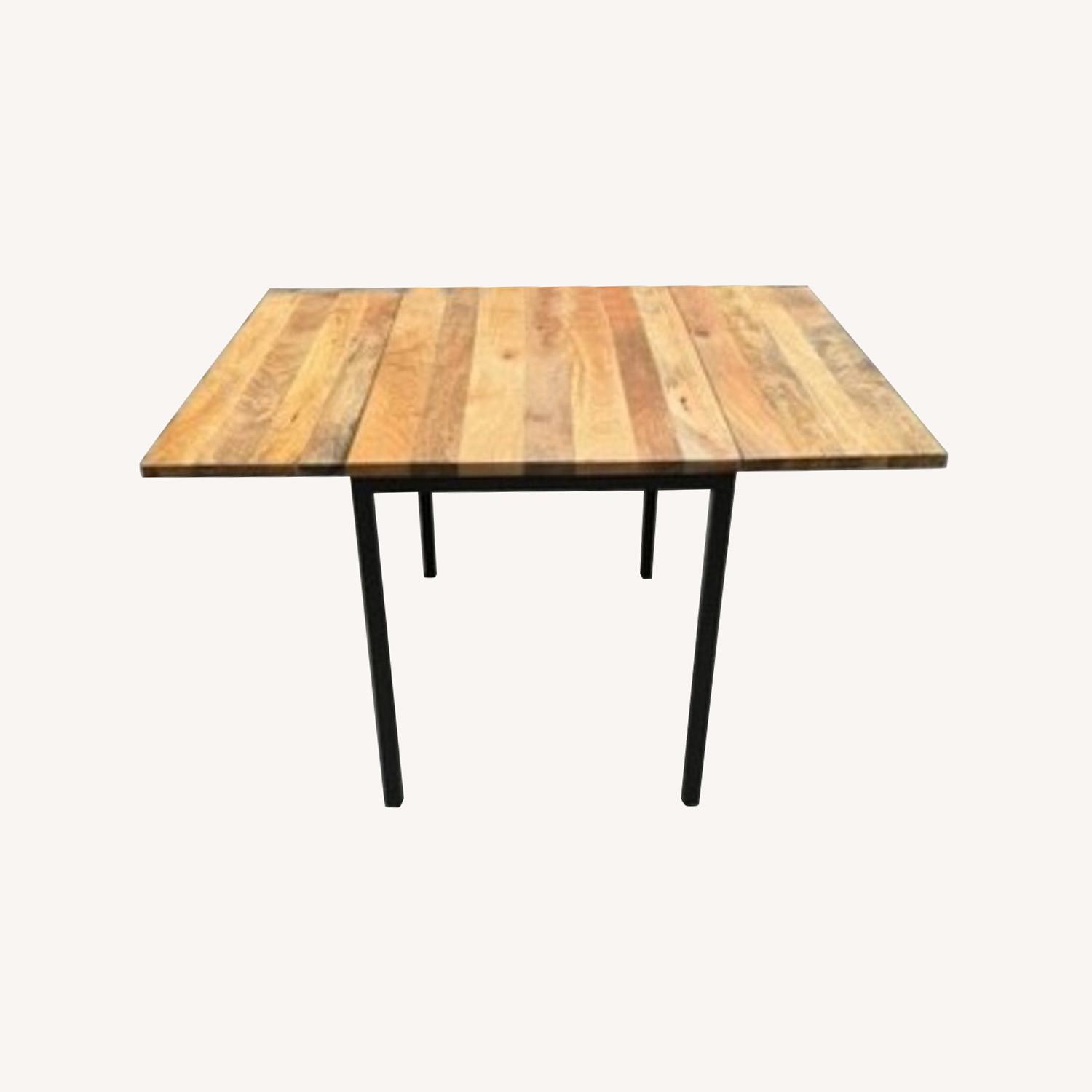 West Elm Box Frame Drop Leaf Expandable Table - image-0